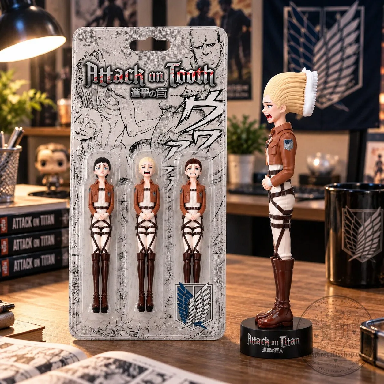 Attack on Titan Parody Toothbrush Set 2026 – Anime Bathroom Gift | Titan Inspired Novelty Dental Set 5 Attack on Titan Parody Toothbrush Set 2026 – Anime Bathroom Gift | Titan Inspired Novelty Dental Set