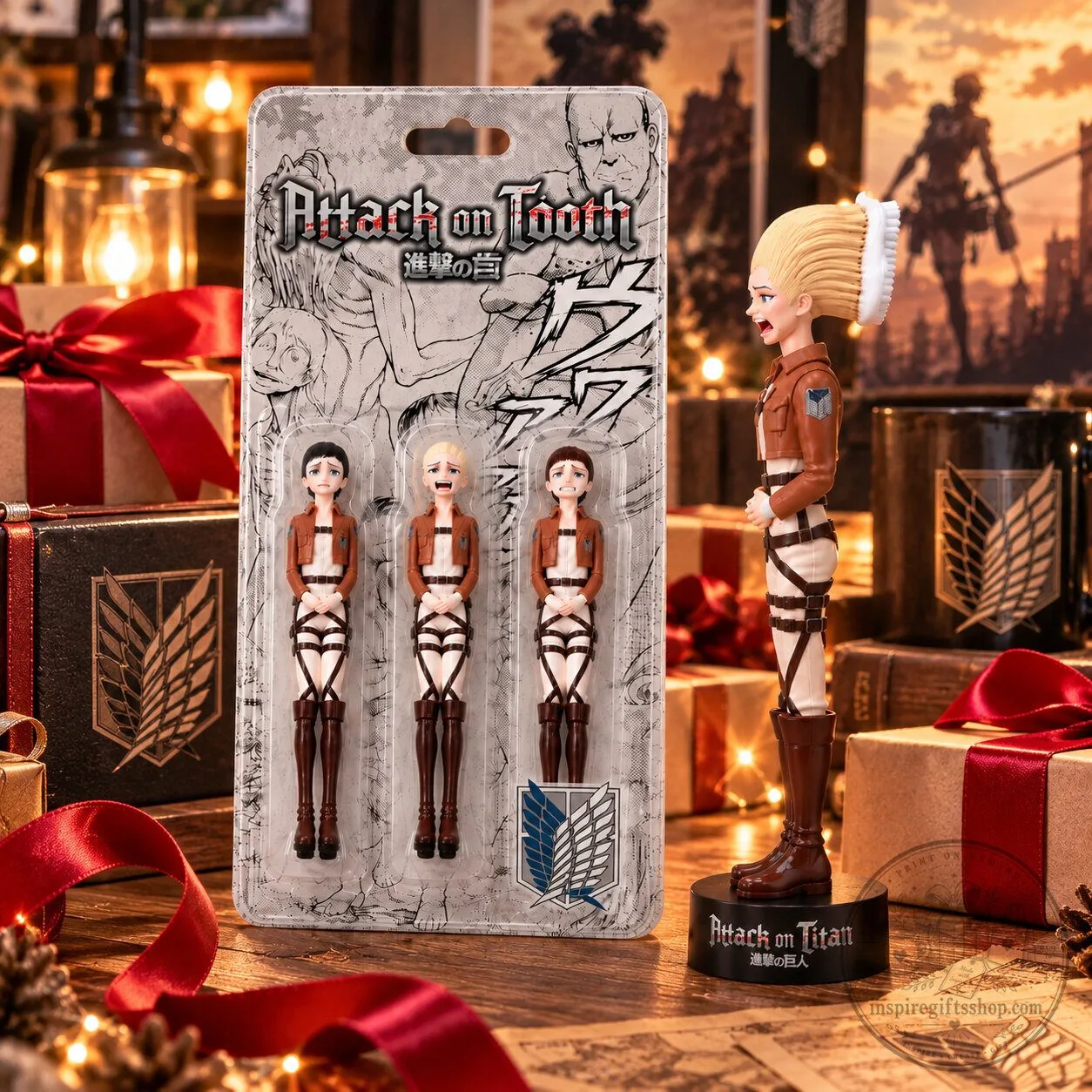 Attack on Titan Parody Toothbrush Set 2026 – Anime Bathroom Gift | Titan Inspired Novelty Dental Set 7 Attack on Titan Parody Toothbrush Set 2026 – Anime Bathroom Gift | Titan Inspired Novelty Dental Set