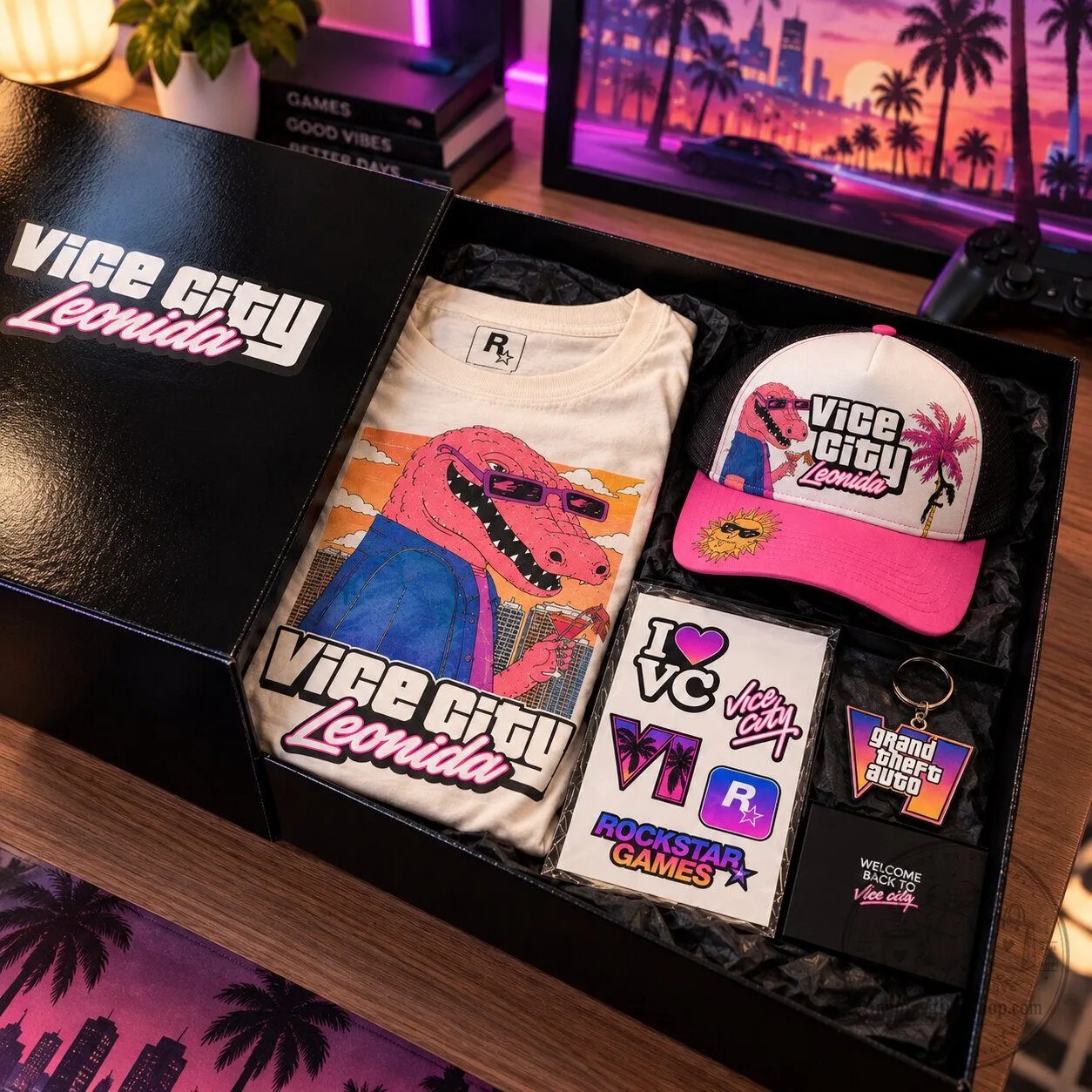 GTA VI Collector’s Edition Inspired Box 2026 – Vice City Gaming Display Packaging | Grand Theft Auto Fan Collectible