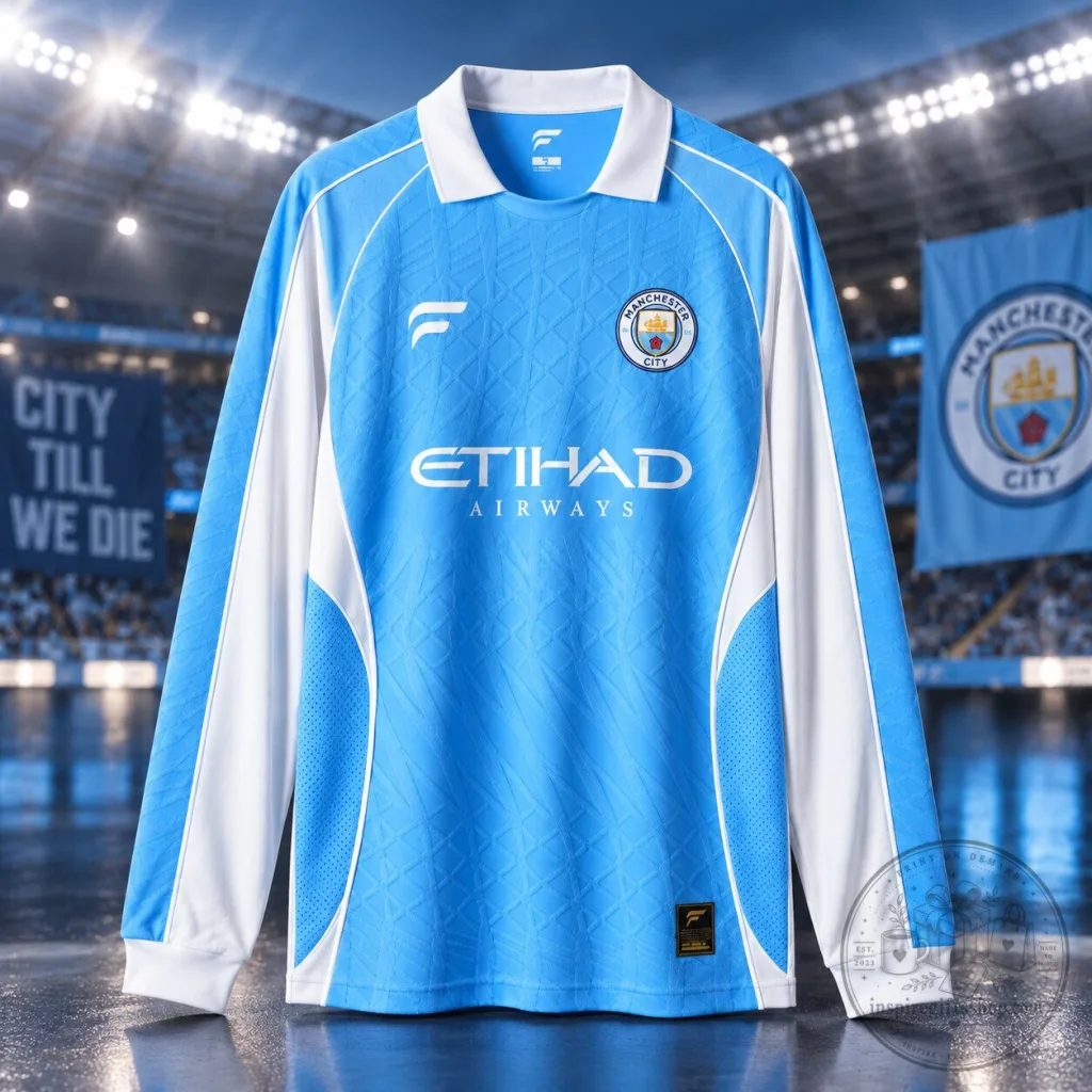 Manchester City 26/27 Home Long Sleeve Jersey – Sky Blue Football Shirt | Man City Fanwear & Soccer Gift