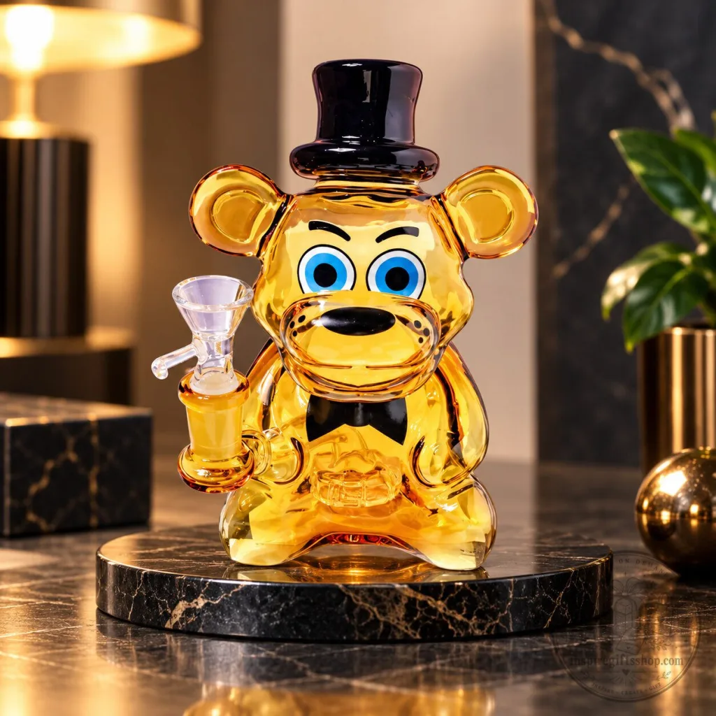 Pizza Bear Bong Freddy Fazbear Inspired 2026 – Horror Bear Glass Water Pipe FNAF Fan Collectible Pizza Bear Bong Freddy Fazbear Inspired 2026 – Horror Bear Glass Water Pipe | FNAF Fan Collectible