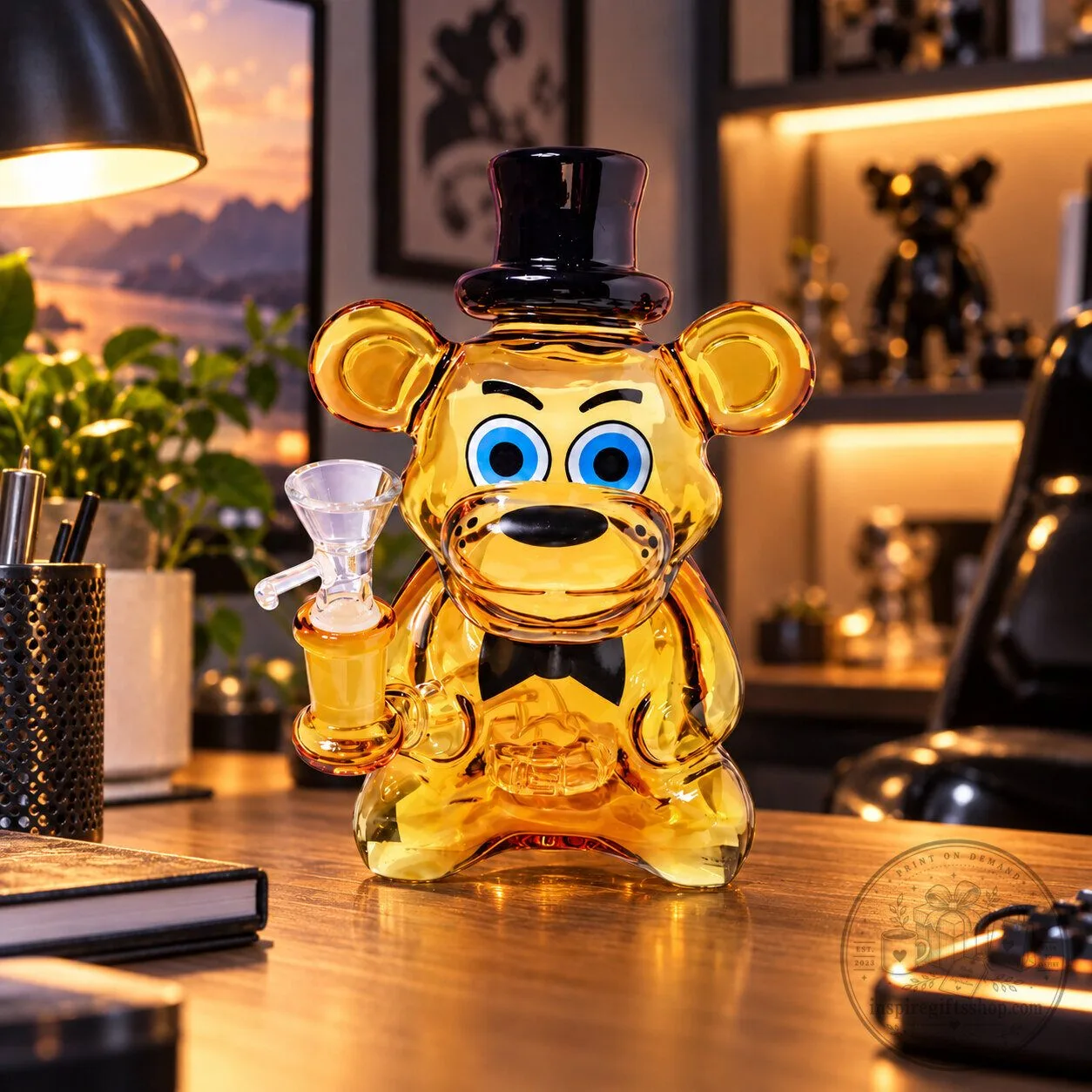 Pizza Bear Bong Freddy Fazbear Inspired 2026 – Horror Bear Glass Water Pipe | FNAF Fan Collectible 5 Pizza Bear Bong Freddy Fazbear Inspired 2026 – Horror Bear Glass Water Pipe | FNAF Fan Collectible
