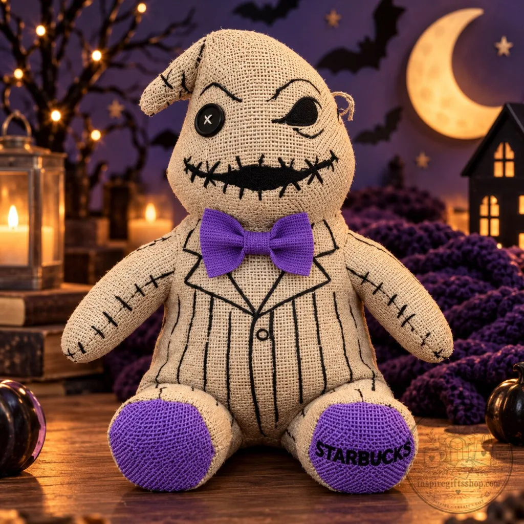 Oogie Boogie Starbucks Inspired Plush 2026 – Purple Bow Tie Nightmare Before Christmas Stuffed Toy Halloween Collector Gift Oogie Boogie Starbucks Inspired Plush 2026 – Purple Bow Tie Nightmare Before Christmas Stuffed Toy | Halloween Collector Gift