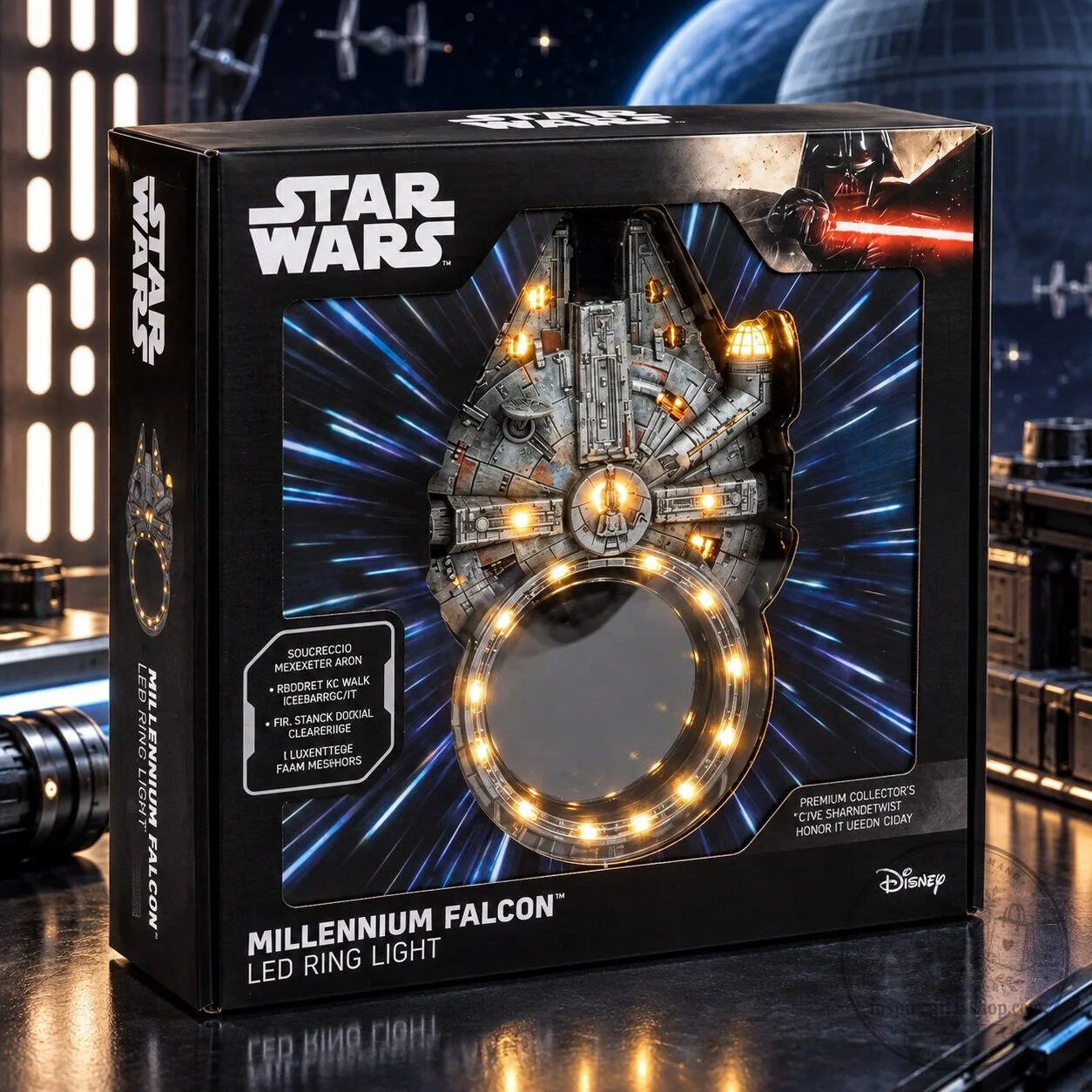Millennium Falcon LED Ring Light 2026 – Star Wars Inspired Desk Lamp | Galaxy Room Decor & Fan Gift 4 Millennium Falcon LED Ring Light 2026 – Star Wars Inspired Desk Lamp | Galaxy Room Decor & Fan Gift