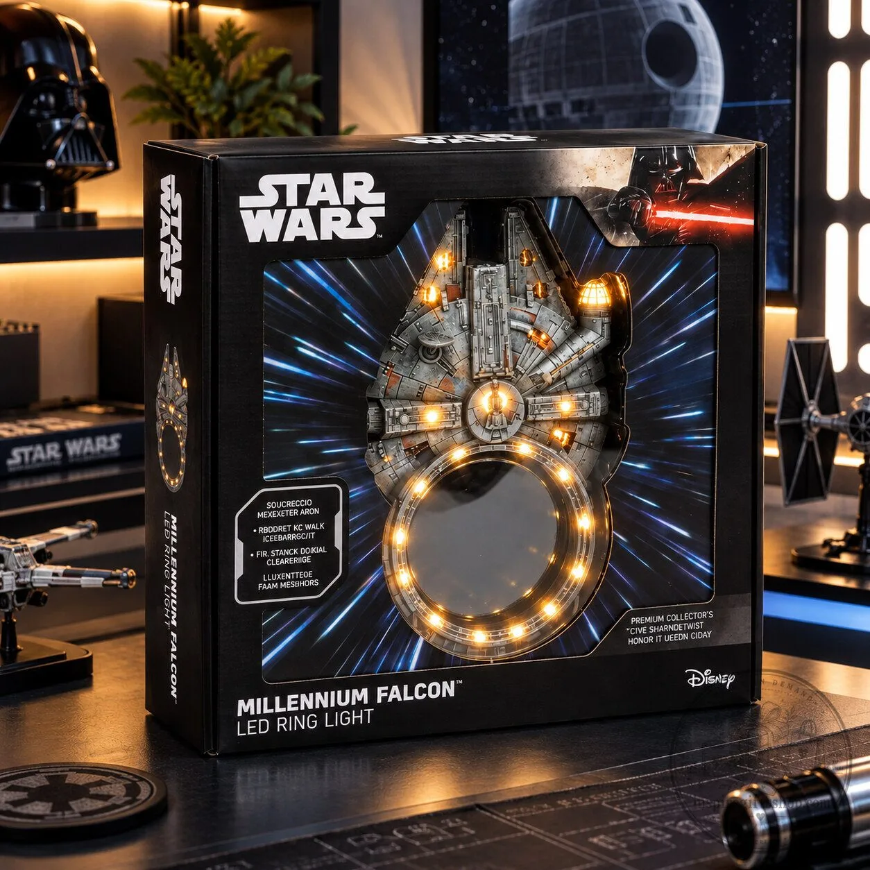 Millennium Falcon LED Ring Light 2026 – Star Wars Inspired Desk Lamp | Galaxy Room Decor & Fan Gift 5 Millennium Falcon LED Ring Light 2026 – Star Wars Inspired Desk Lamp | Galaxy Room Decor & Fan Gift