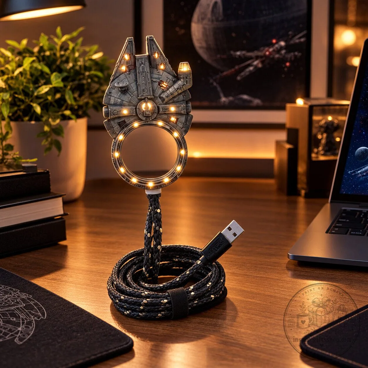 Millennium Falcon LED Ring Light 2026 – Star Wars Inspired Desk Lamp | Galaxy Room Decor & Fan Gift 7 Millennium Falcon LED Ring Light 2026 – Star Wars Inspired Desk Lamp | Galaxy Room Decor & Fan Gift
