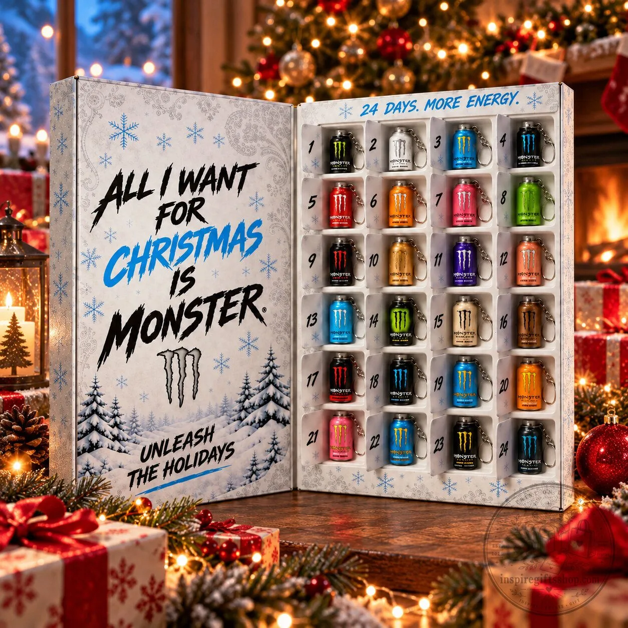 Monster Ultra White Inspired Advent Calendar 2026 – 24 Day Christmas Countdown | Energy Drink Fan Gift 6 Monster Ultra White Inspired Advent Calendar 2026 – 24 Day Christmas Countdown | Energy Drink Fan Gift
