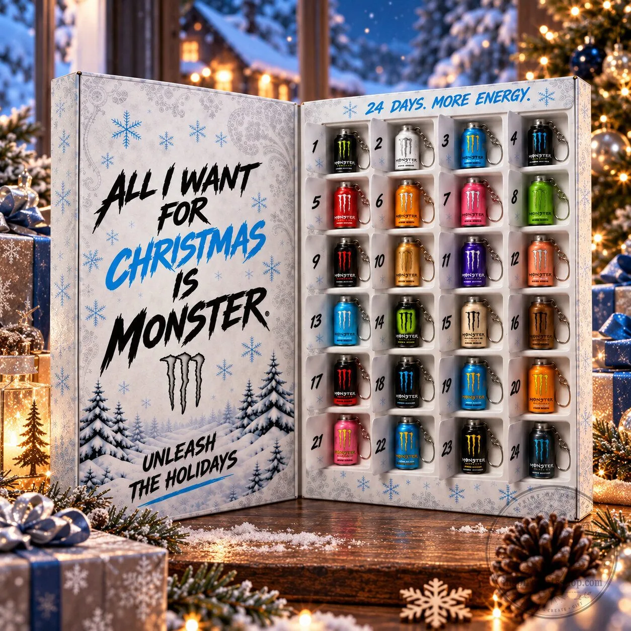 Monster Ultra White Inspired Advent Calendar 2026 – 24 Day Christmas Countdown | Energy Drink Fan Gift 7 Monster Ultra White Inspired Advent Calendar 2026 – 24 Day Christmas Countdown | Energy Drink Fan Gift