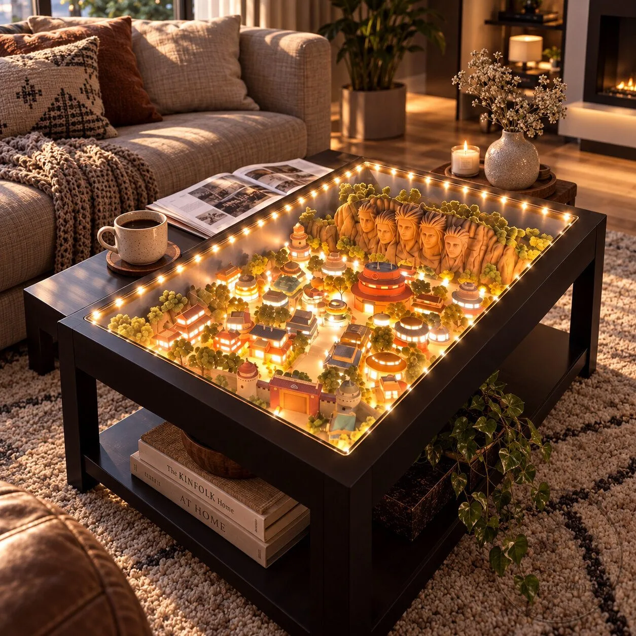 Naruto Hidden Leaf Village Coffee Table – Illuminated Konoha Diorama Furniture | Anime Home Decor Gift 5 Naruto Hidden Leaf Village Coffee Table – Illuminated Konoha Diorama Furniture | Anime Home Decor Gift