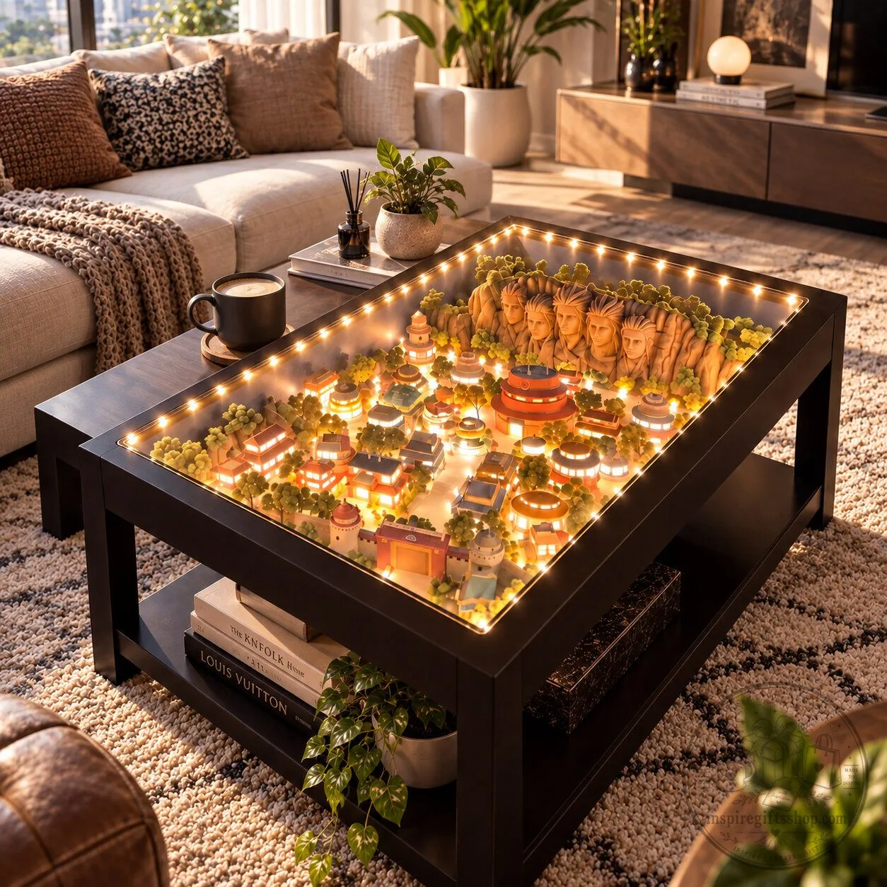 Naruto Hidden Leaf Village Coffee Table – Illuminated Konoha Diorama Furniture | Anime Home Decor Gift 7 Naruto Hidden Leaf Village Coffee Table – Illuminated Konoha Diorama Furniture | Anime Home Decor Gift