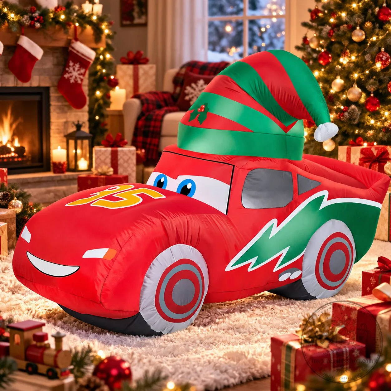Disney Lightning McQueen Christmas Inflatable – Lighted Cars Holiday Yard Decoration | Christmas Decor 7 Disney Lightning McQueen Christmas Inflatable – Lighted Cars Holiday Yard Decoration | Christmas Decor