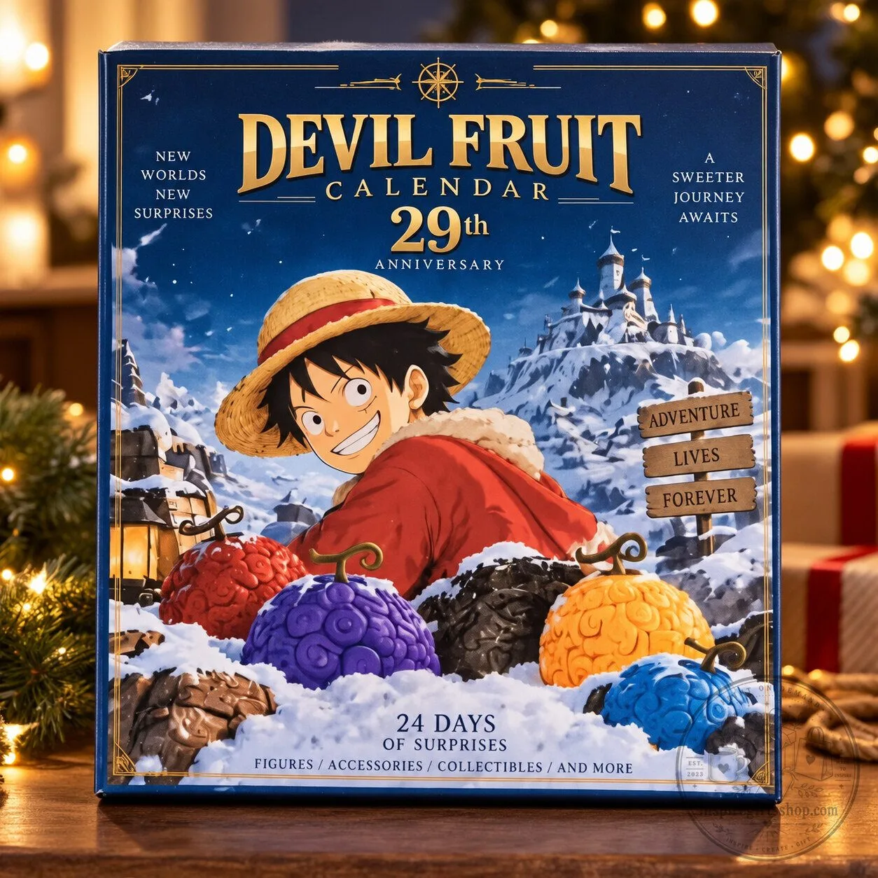 One Piece Devil Fruit Inspired Advent Calendar – 24 Day Christmas Countdown | Anime Fan Collectible Gift