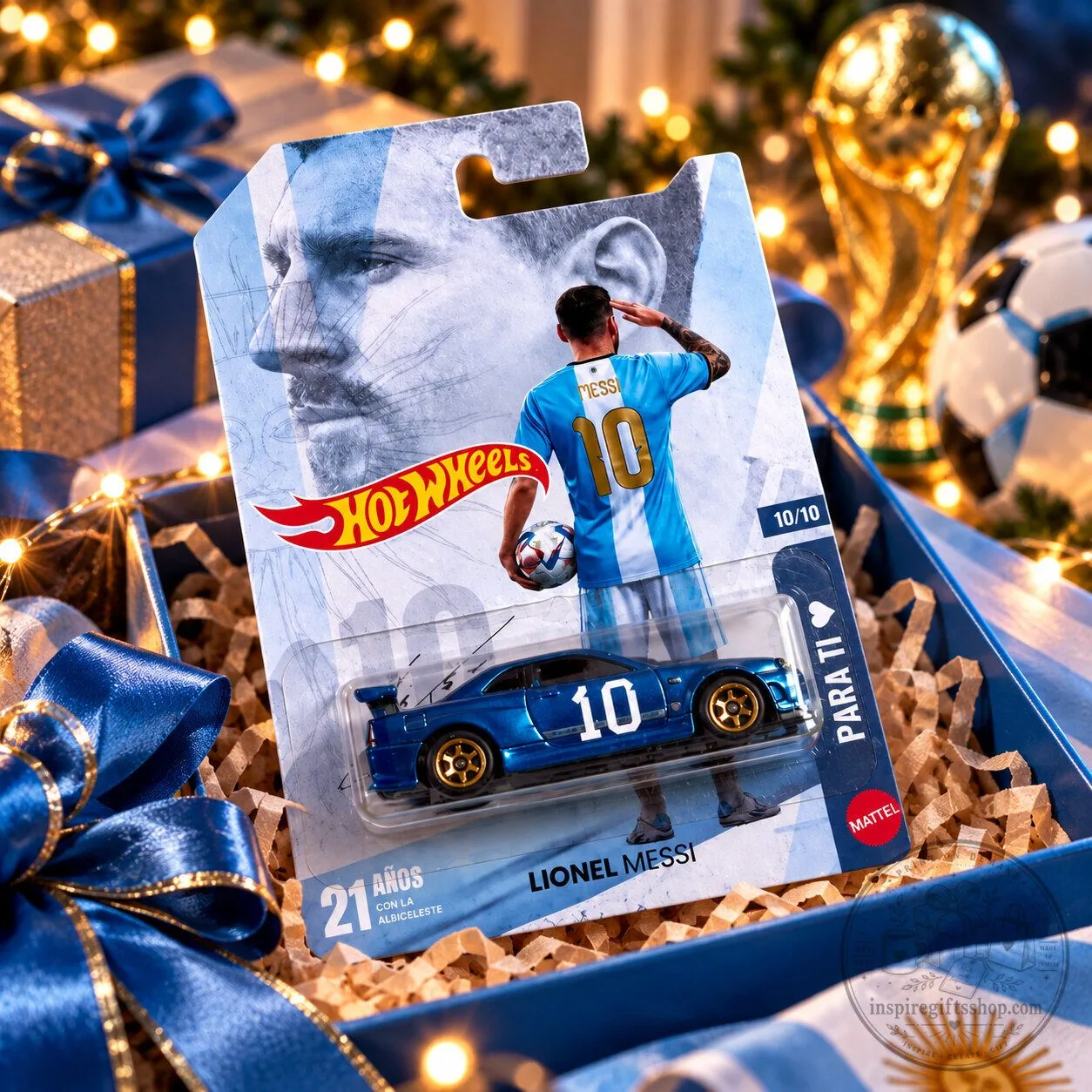 Lionel Messi Custom Toy Car – Hot Wheels-Style Fan-Made Package | Football Collector Gift 5 Lionel Messi Custom Toy Car – Hot Wheels-Style Fan-Made Package | Football Collector Gift