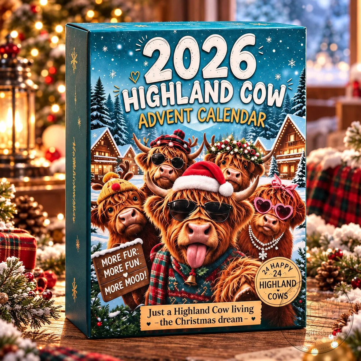 Highland Cow Advent Calendar 2026 – 24 Day Christmas Countdown | Cute Cow Lover Collectible Gift 4 Highland Cow Advent Calendar 2026 – 24 Day Christmas Countdown | Cute Cow Lover Collectible Gift