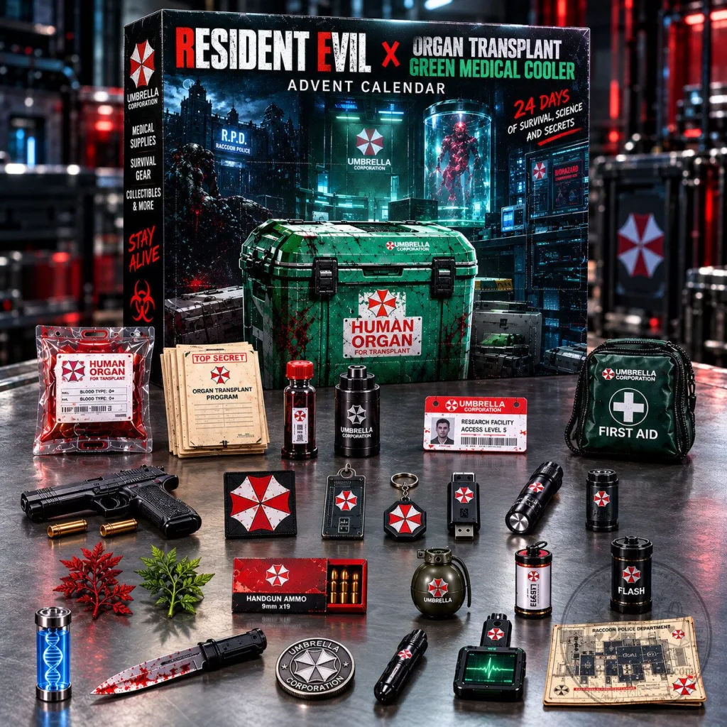 Resident Evil Advent Calendar 2026 – Organ Transplant Medical Cooler 24 Day Countdown | Horror Gamer Gift