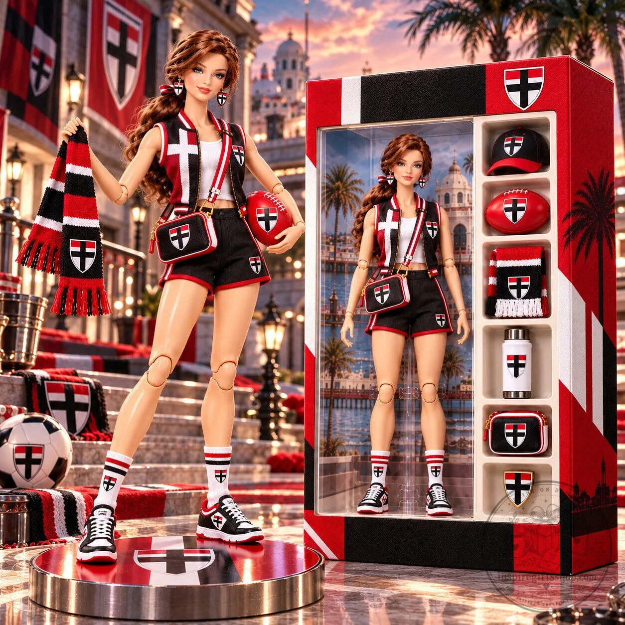 Barbie St Kilda Saints Doll – AFL Commemorative Figure | Australian Football Fan Gift 7 Barbie St Kilda Saints Doll – AFL Commemorative Figure | Australian Football Fan Gift