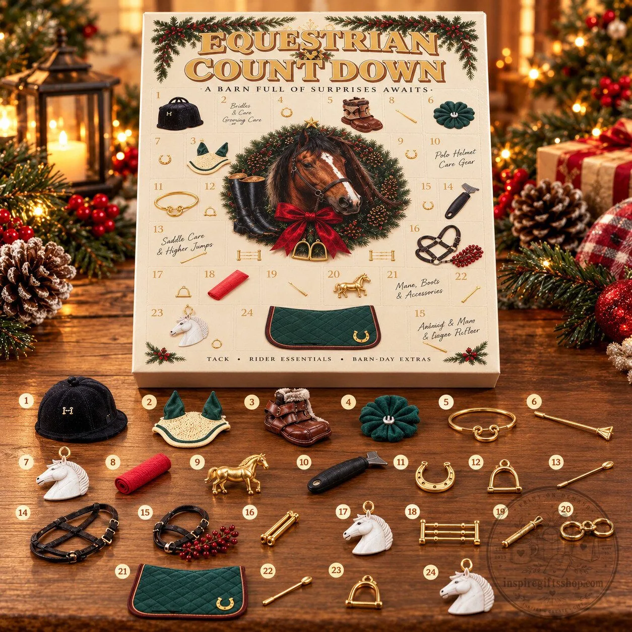Equestrian Advent Calendar 2026 – 24 Day Horse Christmas Countdown | Rider & Horse Lover Gift
