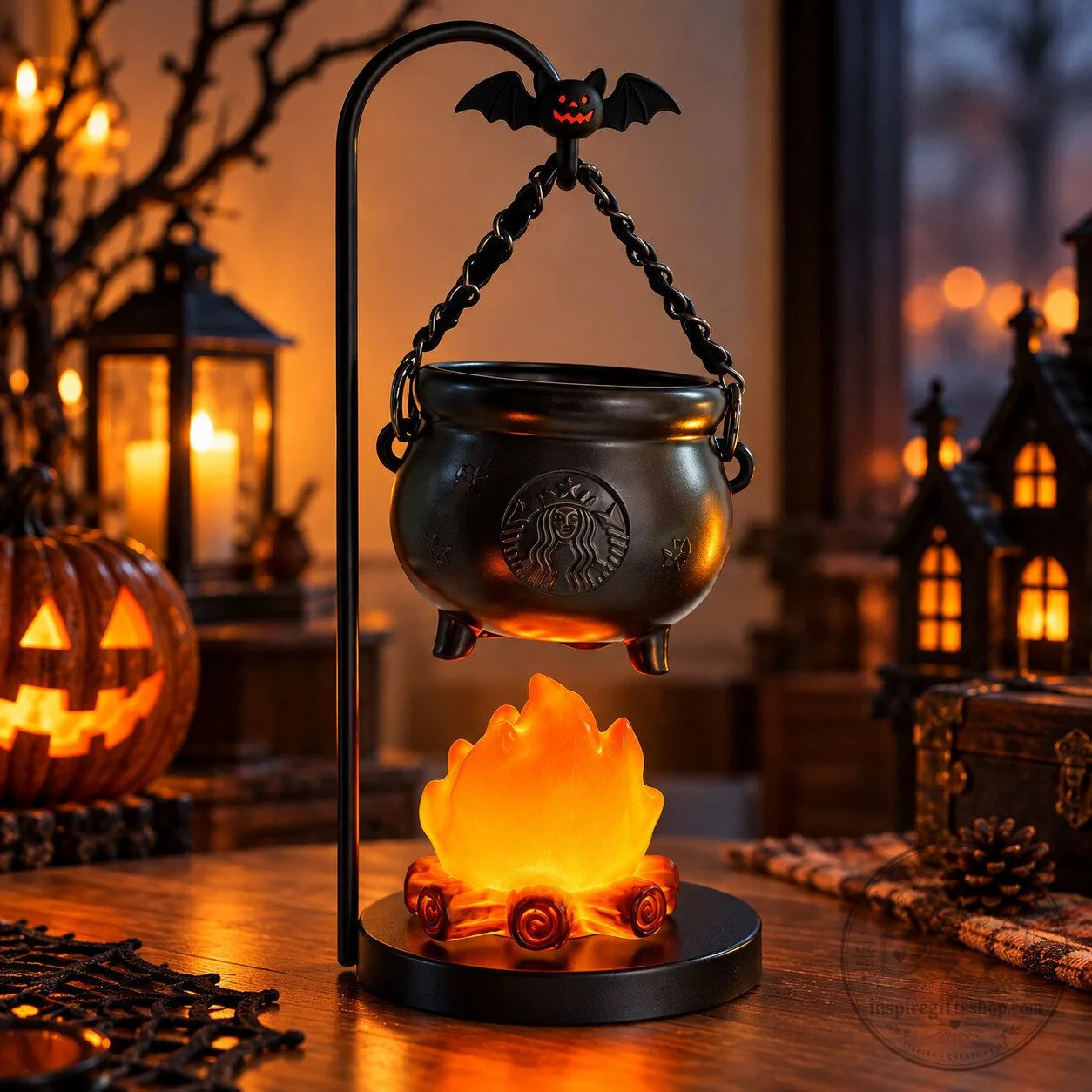 Starbucks Halloween Cauldron Lamp 2026 – Glowing Witch’s Brew Cup Display | Spooky Coffee Decor