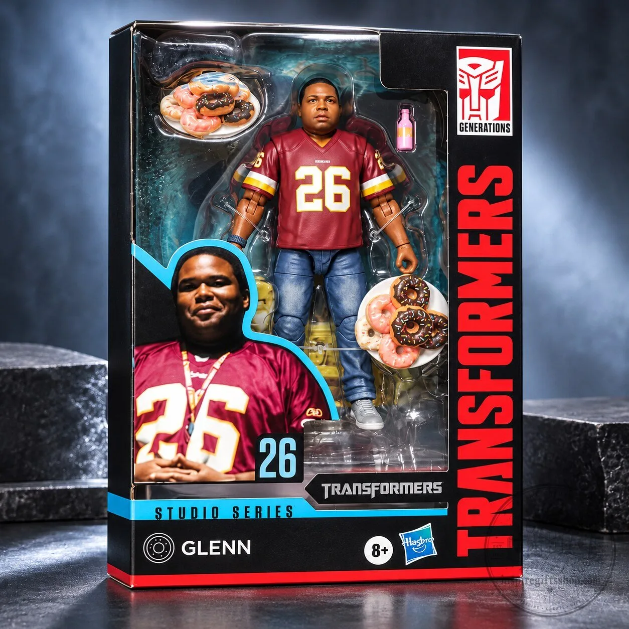 Transformers Studio Series 26 Glenn Action Figure – Collectible Figure with Donut Accessories | Transformers Fan Gift